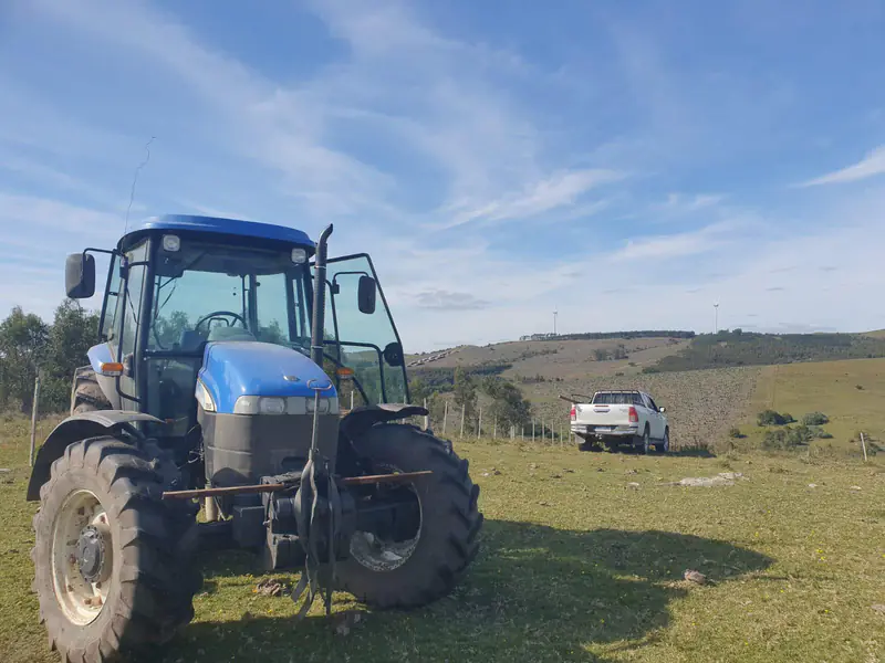 Maquinaria trabajando en un predio forestal